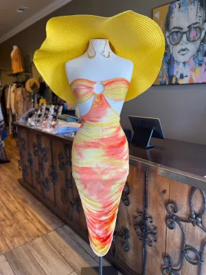 Mesh Halter Bikini Look Dress