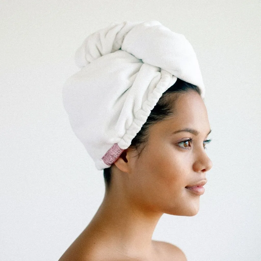 Microfiber Hair Towel - White