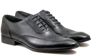 Mirage Black Dress Wing Tip Leather Shoes 7477