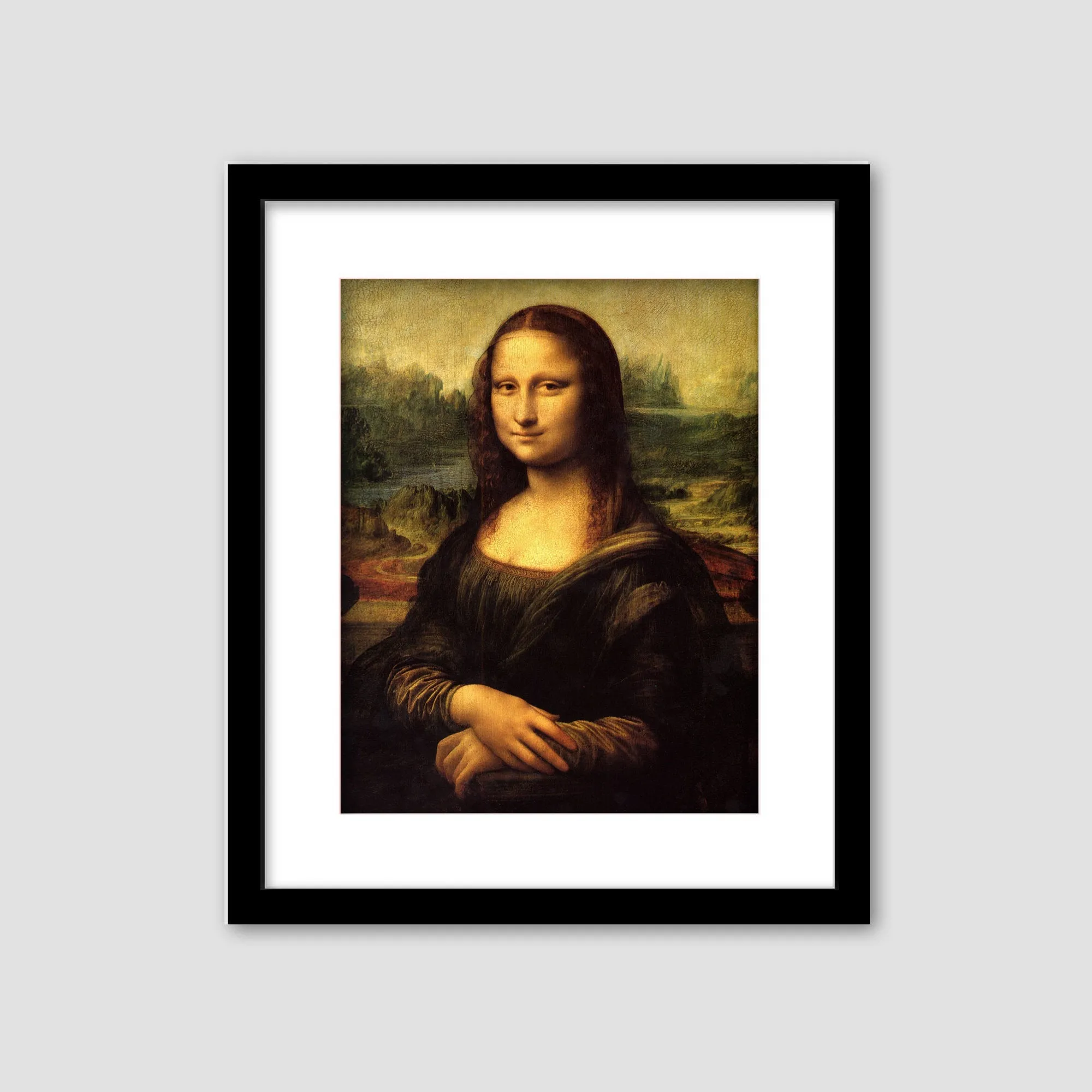 Mona Lisa framed art, classic chic art, statement art, giclee wall decor, fine art for home, wall hanging, Interior design, home decor
