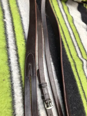 new brown leather running martingales FREE POSTAGE