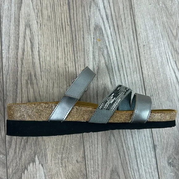 New nwot Naot Columbus Gray Slide Sandals 37 6