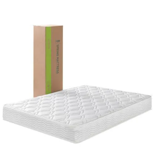 New Zinus 8 Inch Support Spring QUEEN Mattress - Pressure Relieving Heavy Duty Spring and Comfort Foam Mattress! Comes compressed in box for easy transport! Retails $350 w/tax!