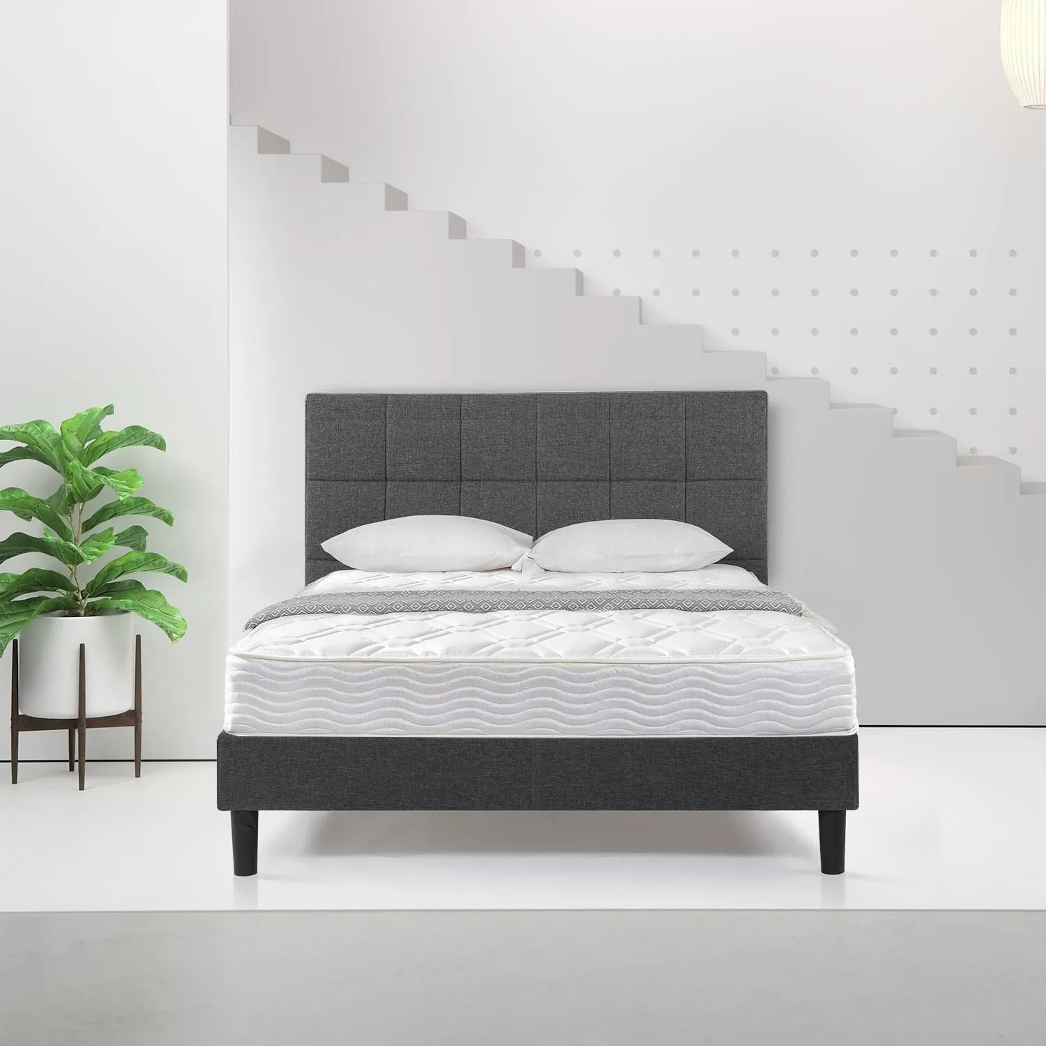 New Zinus 8 Inch Support Spring QUEEN Mattress - Pressure Relieving Heavy Duty Spring and Comfort Foam Mattress! Comes compressed in box for easy transport! Retails $350 w/tax!
