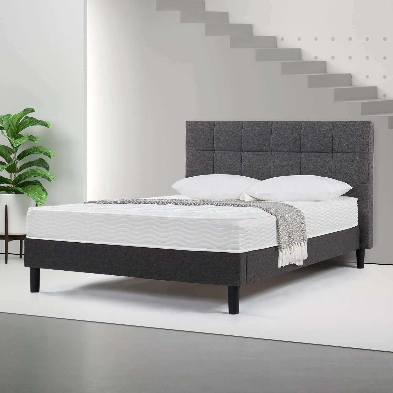 New Zinus 8 Inch Support Spring QUEEN Mattress - Pressure Relieving Heavy Duty Spring and Comfort Foam Mattress! Comes compressed in box for easy transport! Retails $350 w/tax!
