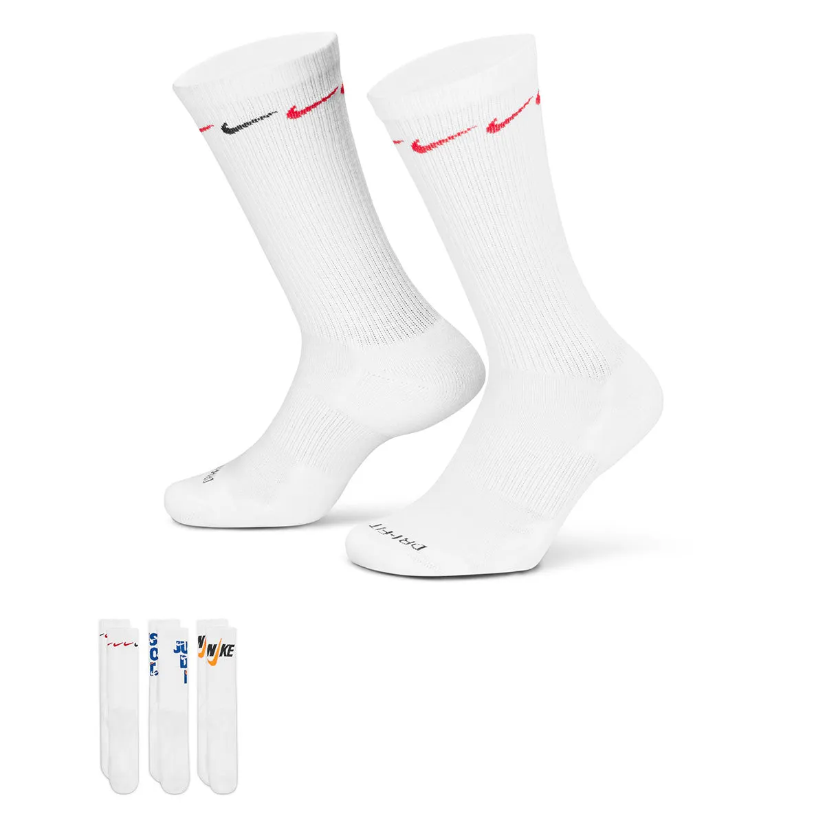 Nike -  Everyday Plus Cushioned Crew Socks Multi 3 Pack