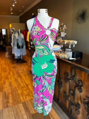 O Ring Half Bra Top Detailed Dress