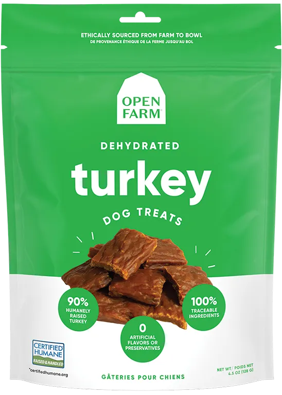 Open Farm Dehydrated Turkey Dog Treats