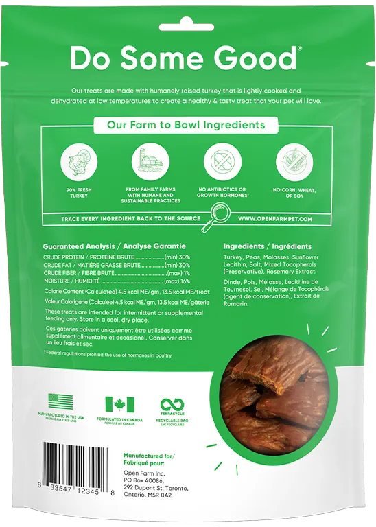 Open Farm Dehydrated Turkey Dog Treats