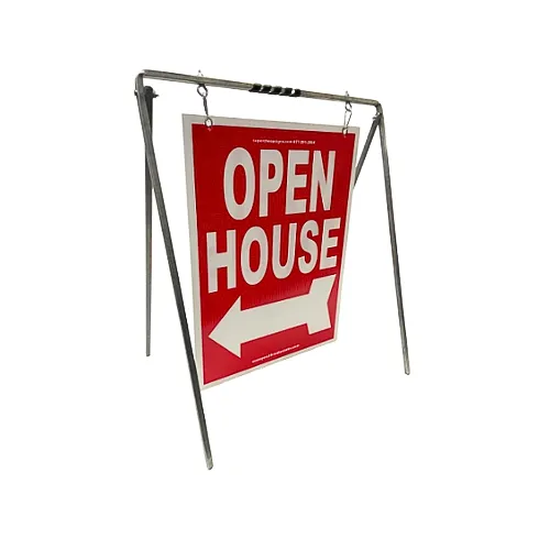 Open House Sign Metal A-Frame Kit - 5 Pack - Swinger - Red