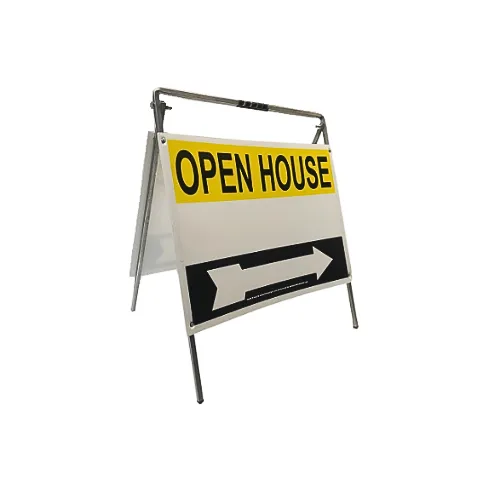 Open House Sign Metal A-Frame Kit - 5 Pack - Yellow/Black/White