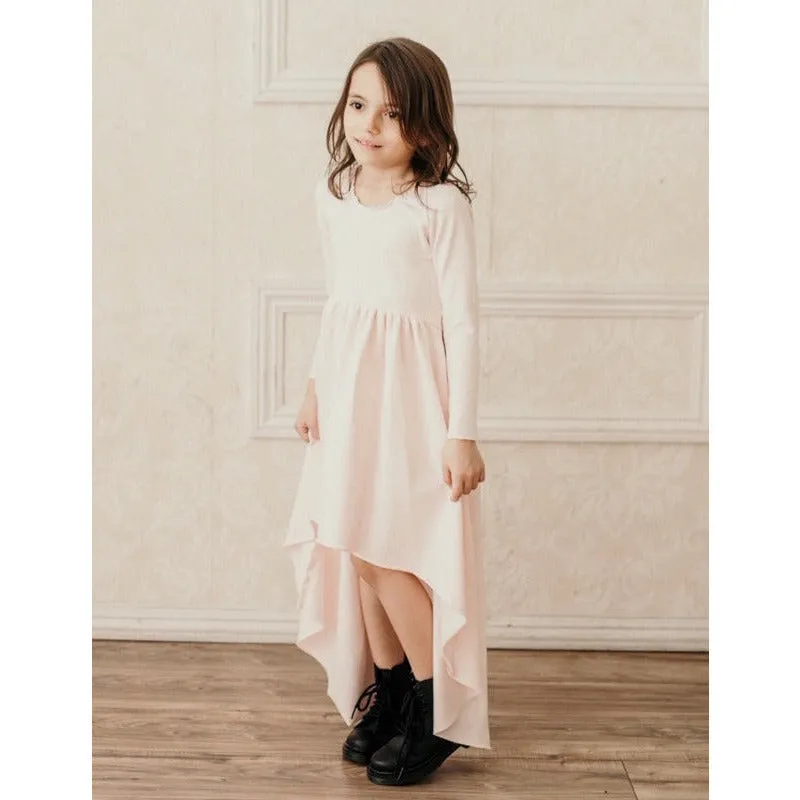 Organic Giselle Dress Long Sleeve Pink