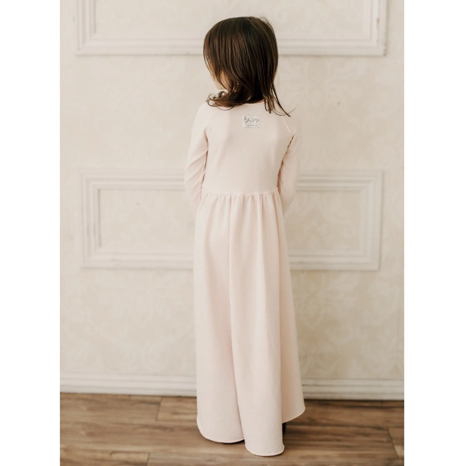 Organic Giselle Dress Long Sleeve Pink