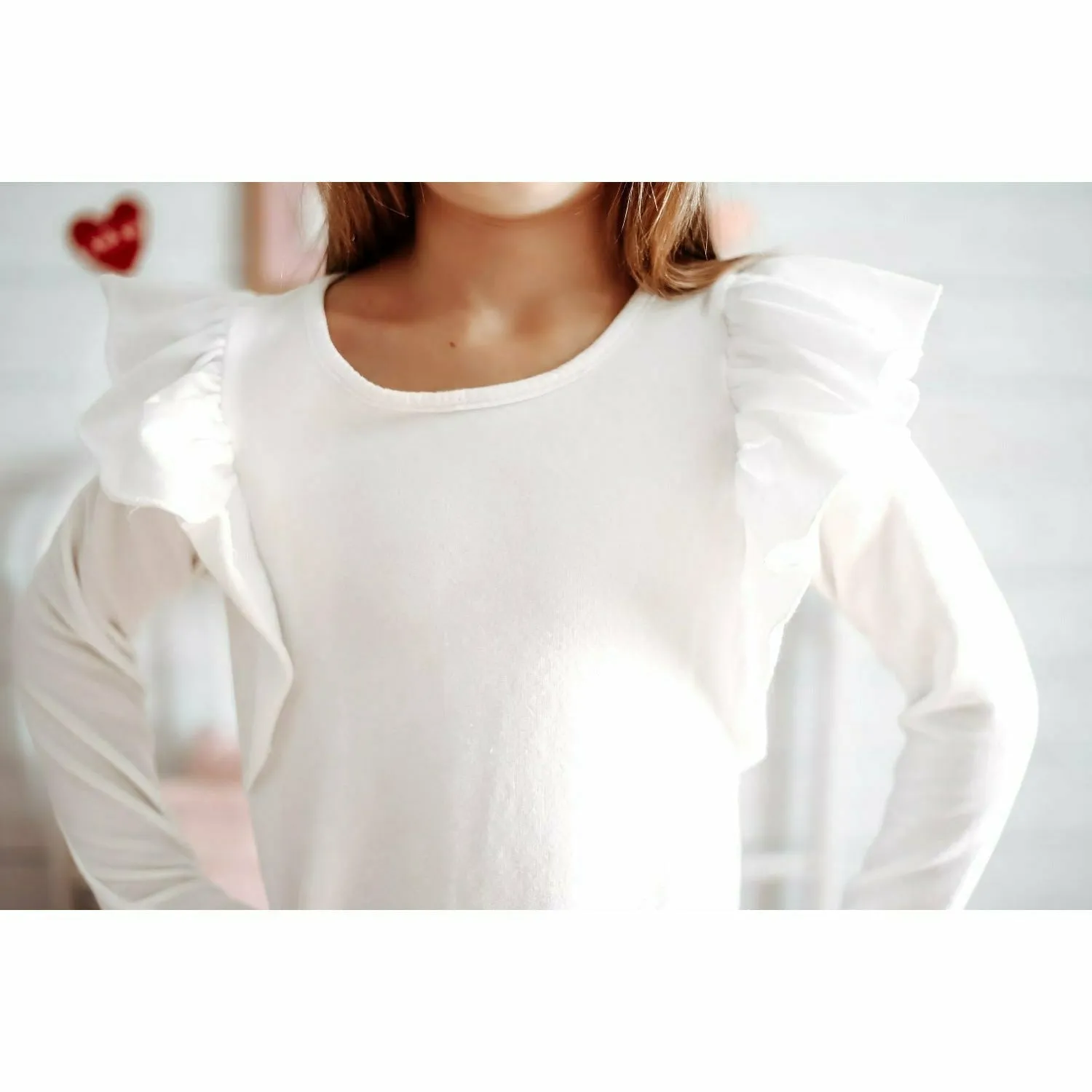 Organic Valentina Dress Long Sleeves Cream