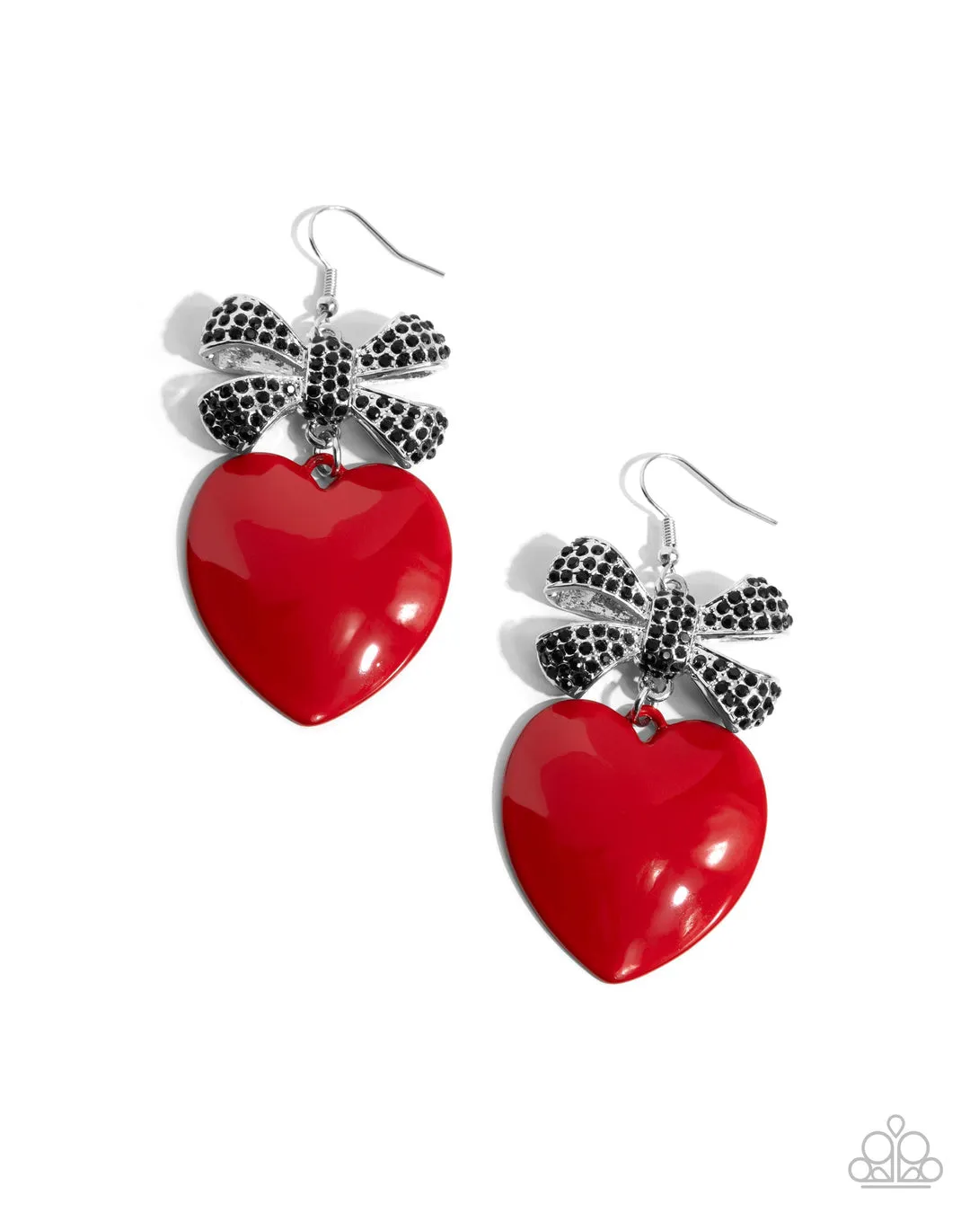Paparazzi Suitable Sweetheart - Red Earrings