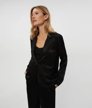 Paula Hammered Satin Blazer