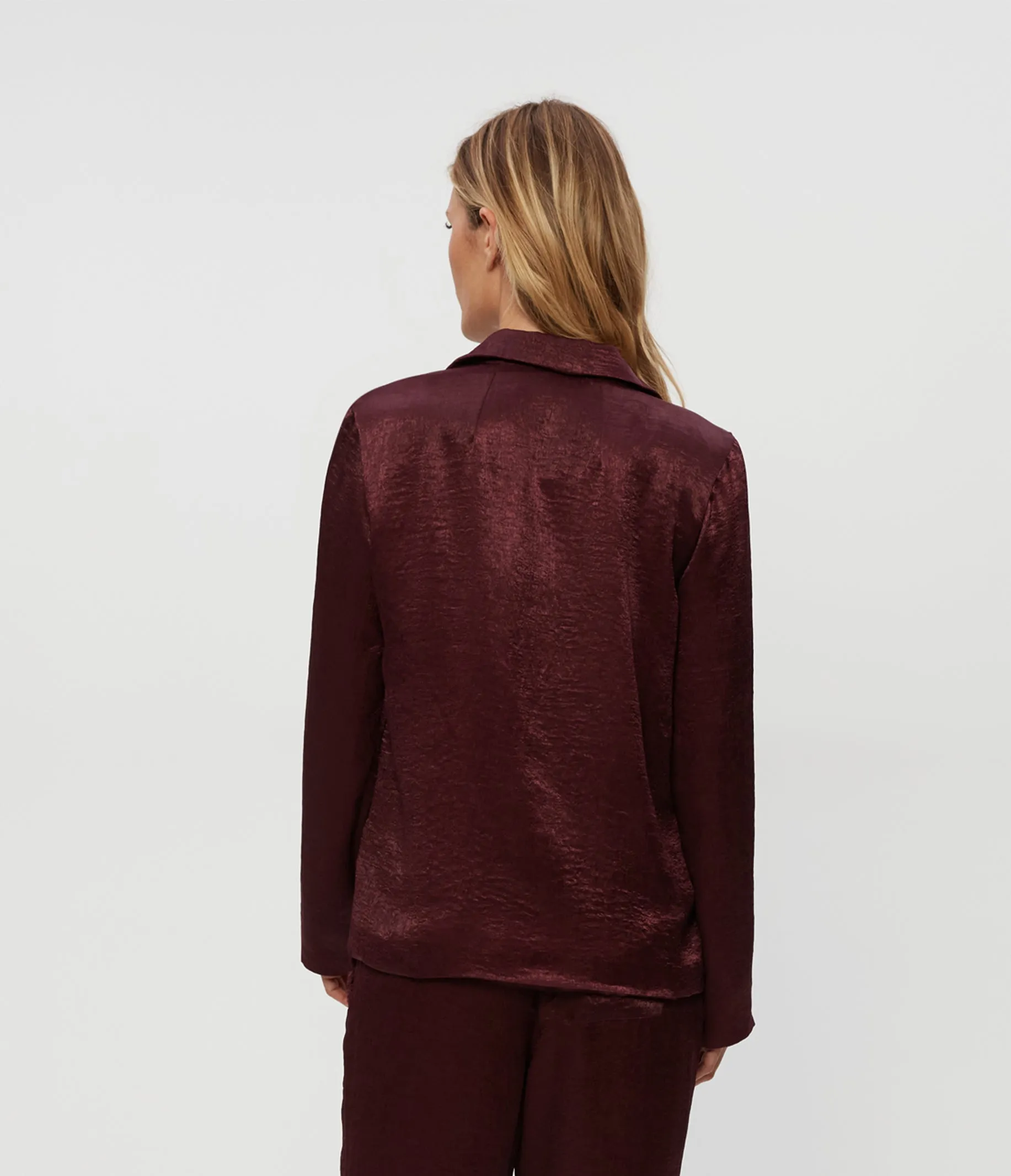Paula Hammered Satin Blazer