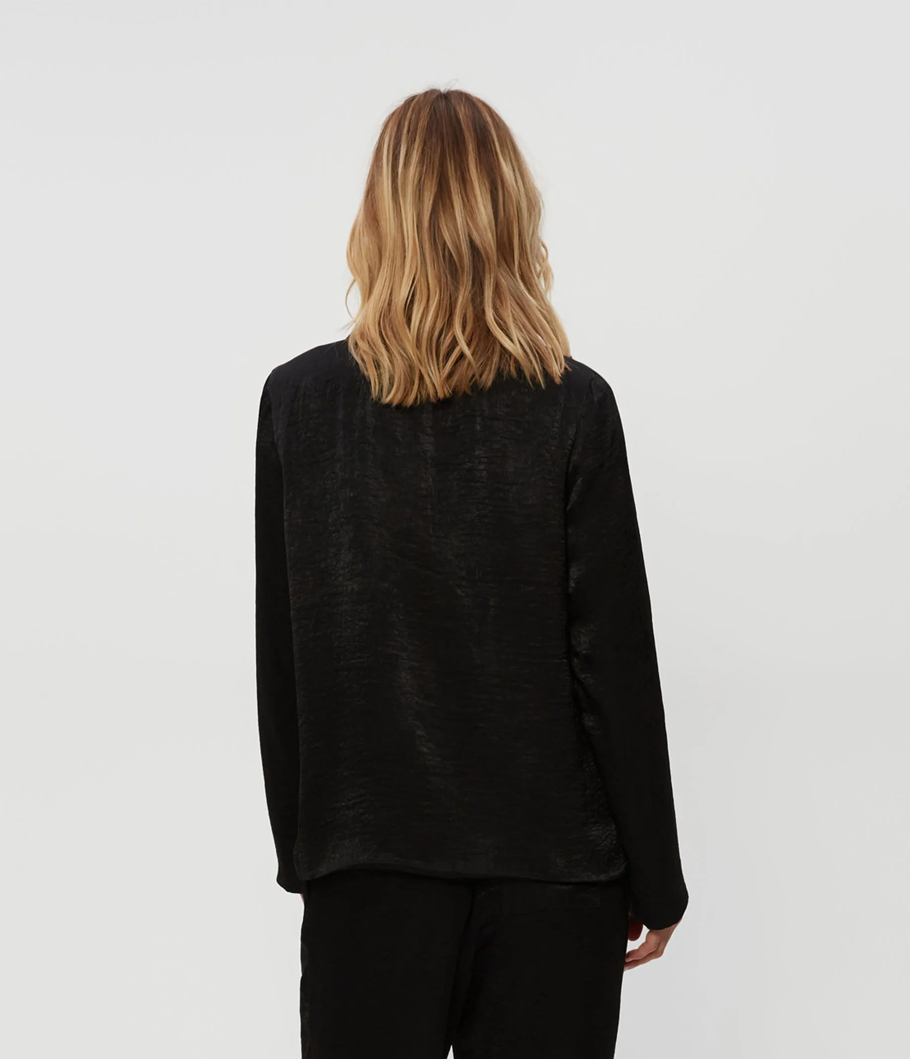 Paula Hammered Satin Blazer