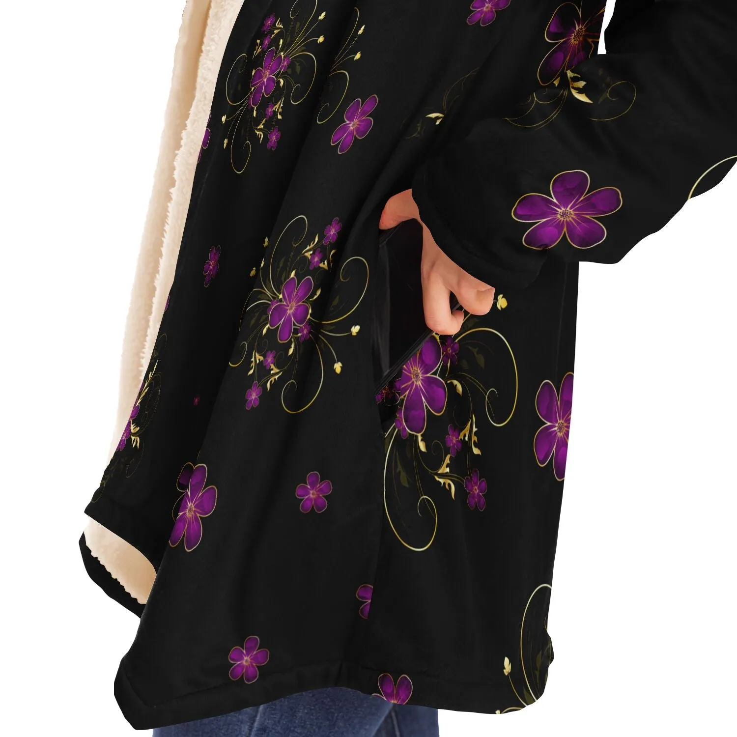Pink Elegant Floral Cloak - Custom