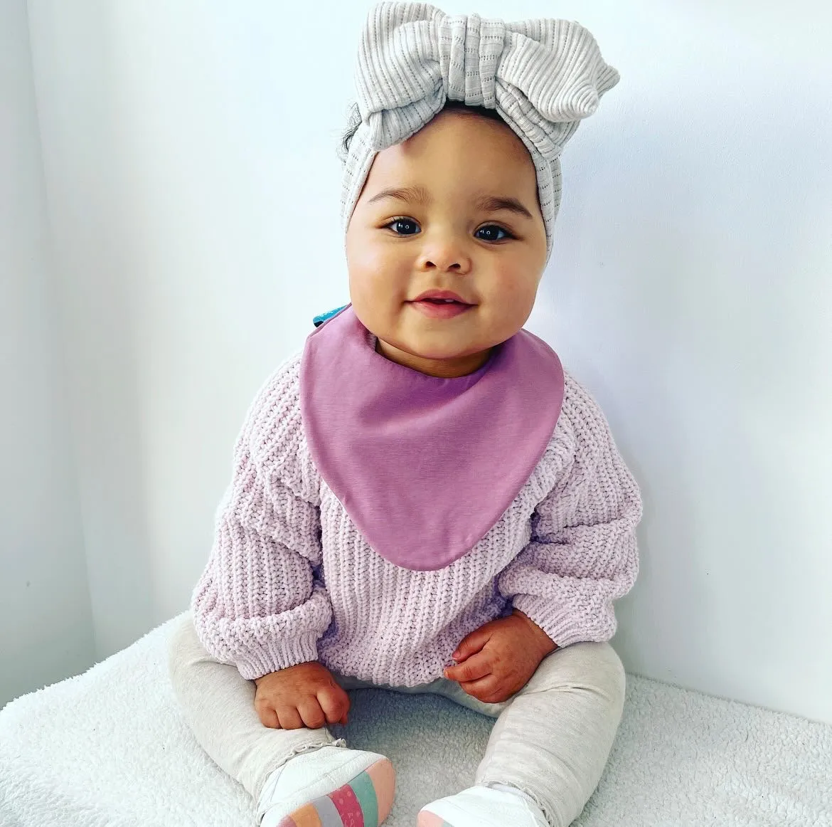 Plum Waterproof Dribble Bib