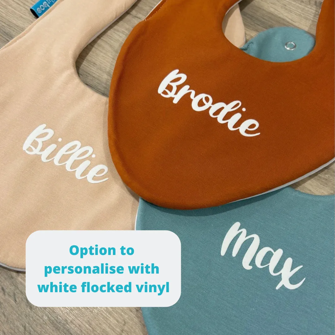 Plum Waterproof Dribble Bib
