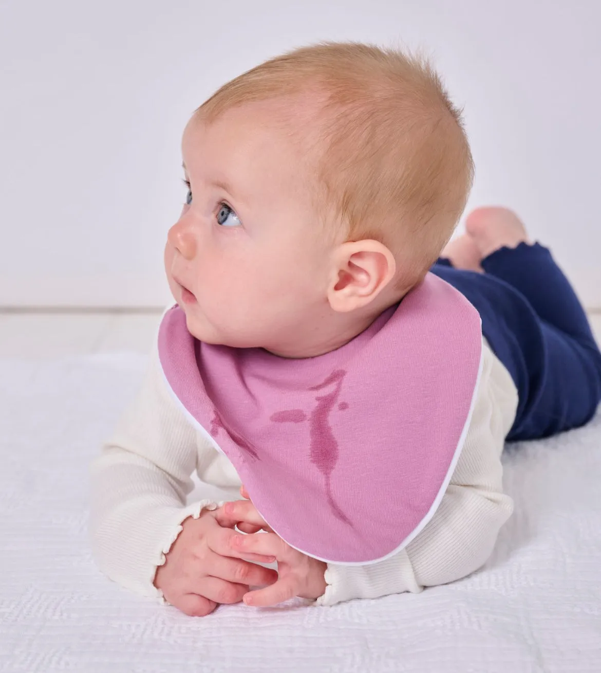 Plum Waterproof Dribble Bib