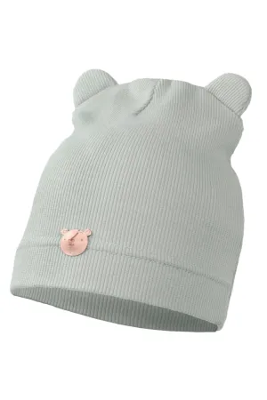 "Flavio" Olive Ribbed Teddy Hat