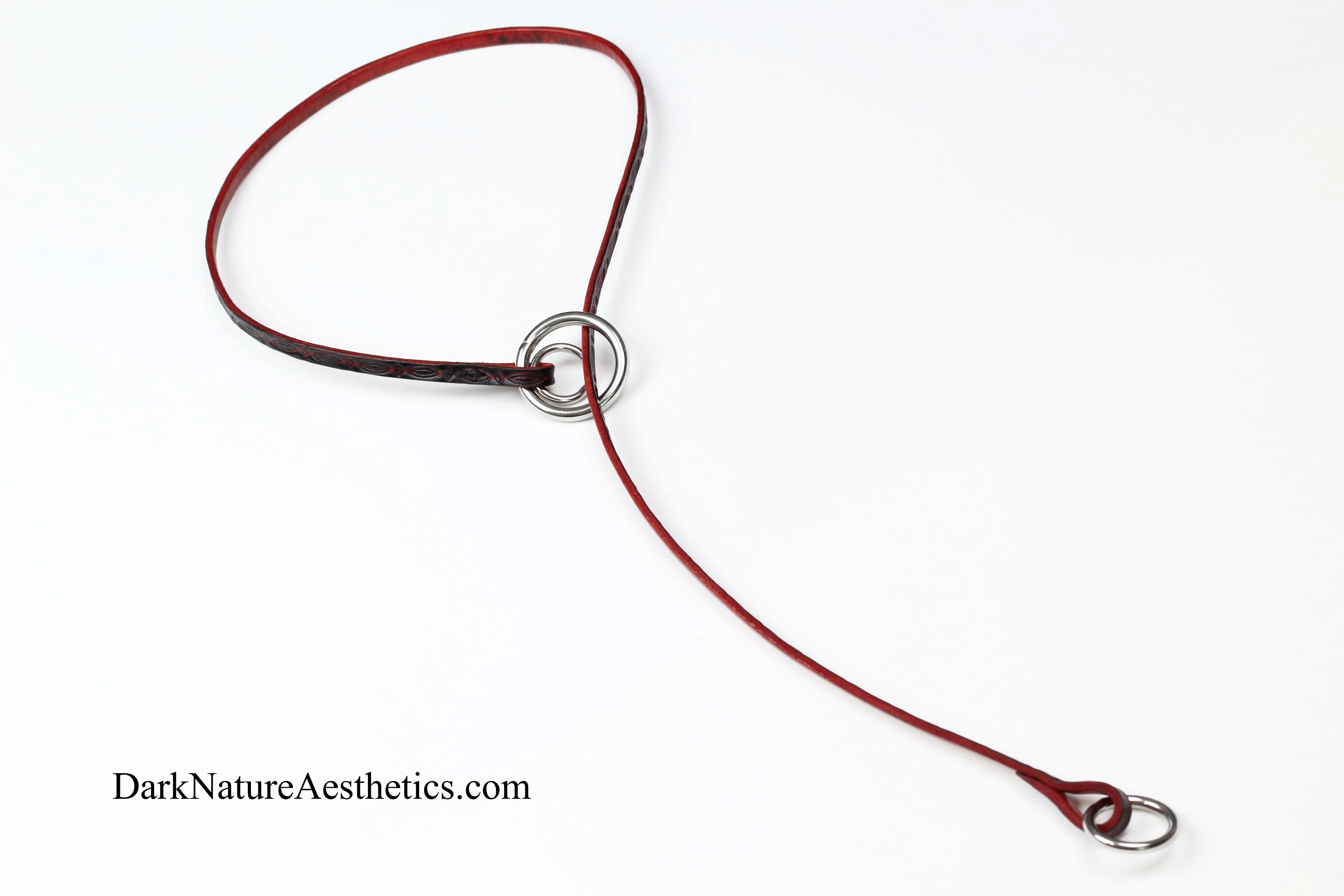 "Thin Red Line" Hanging Choker Necklace