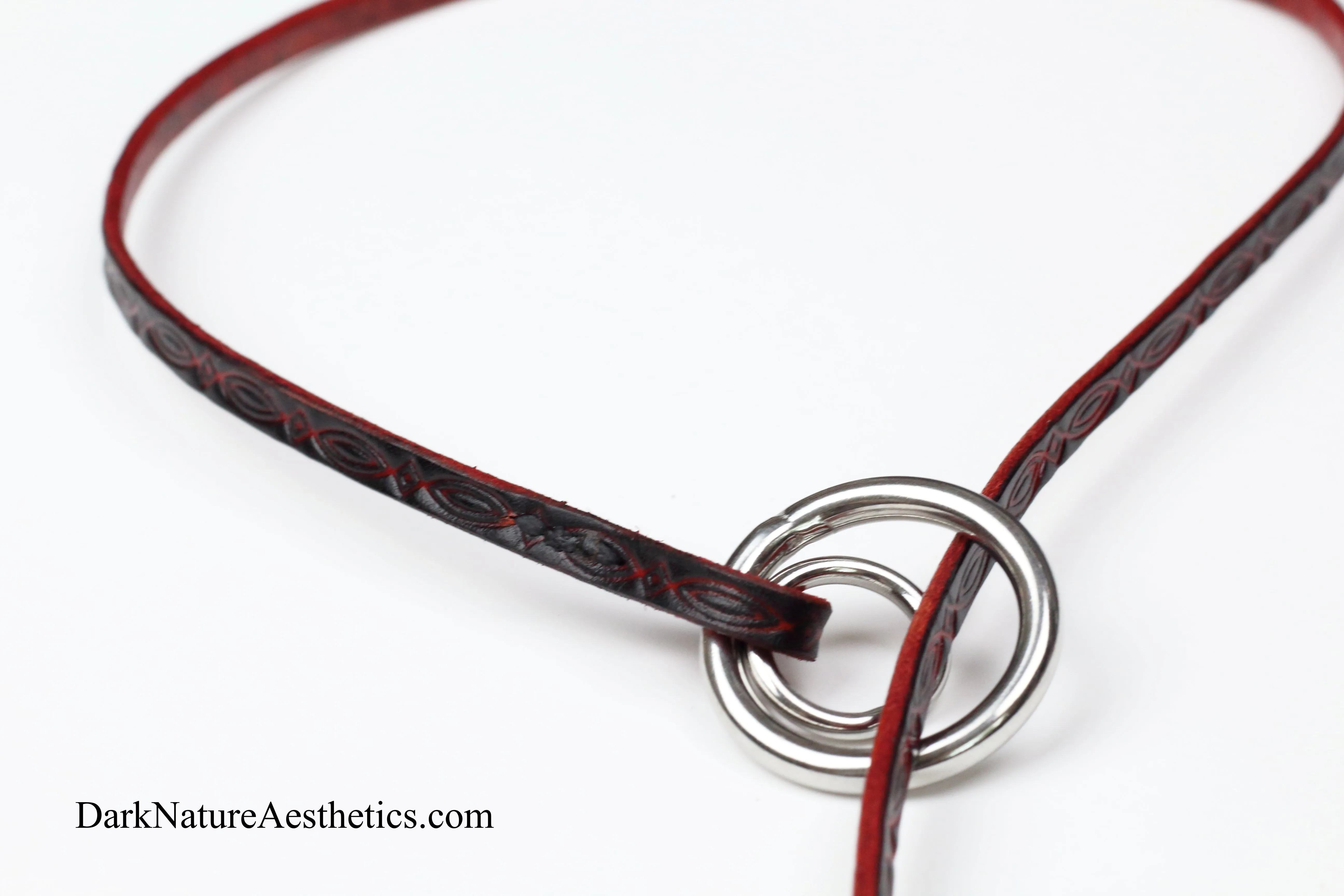 "Thin Red Line" Hanging Choker Necklace