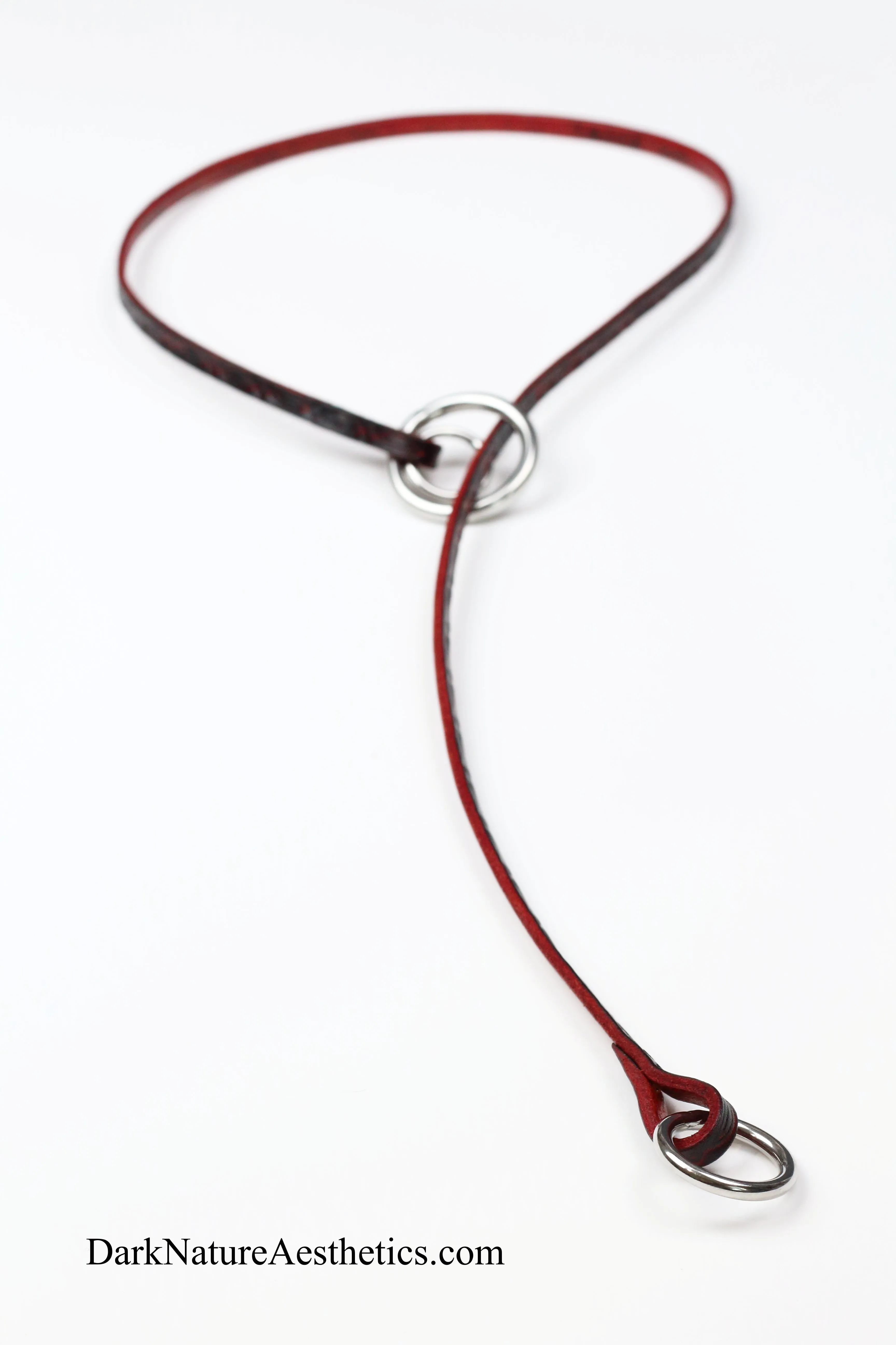 "Thin Red Line" Hanging Choker Necklace