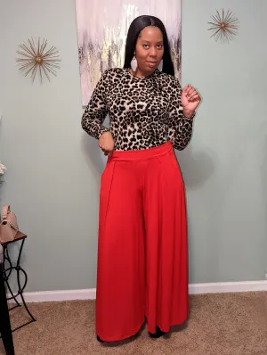 Red Palazzo Pants