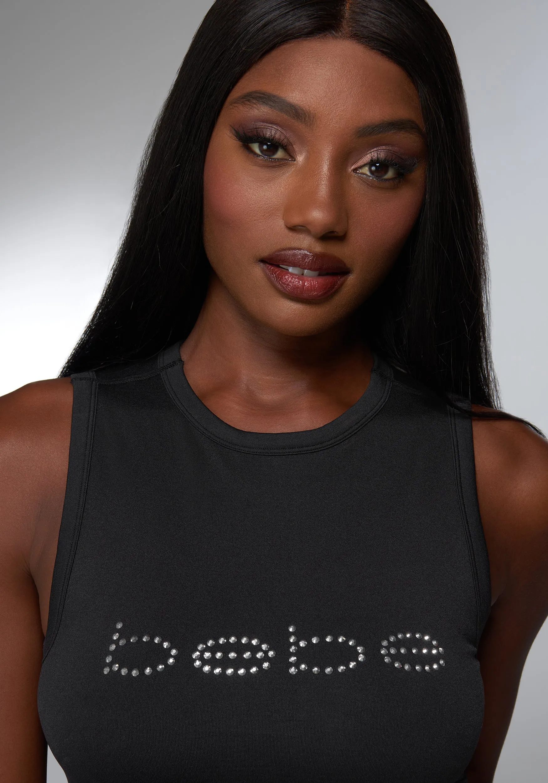Rhinestone Logo Demi Cup Tank