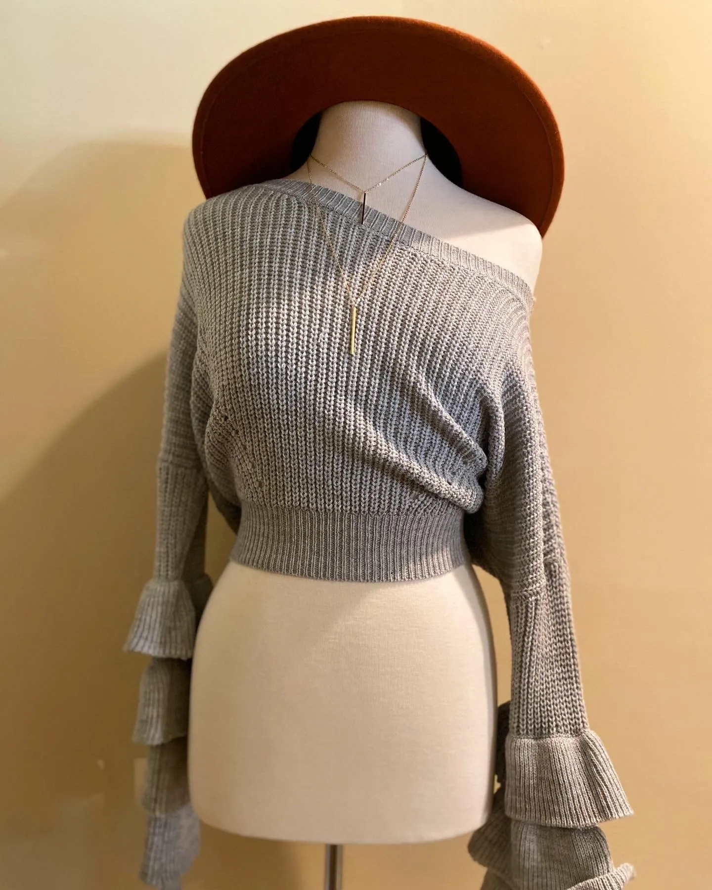 Ruffle Sleeve Sweater