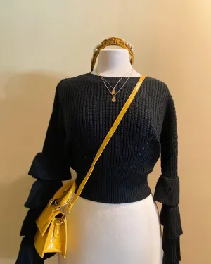 Ruffle Sleeve Sweater