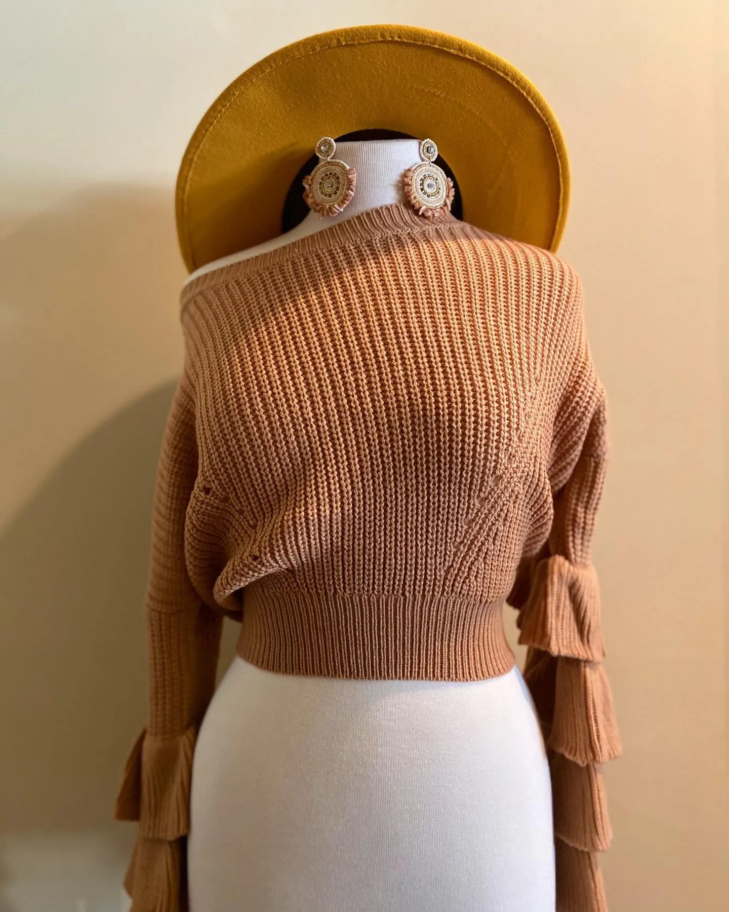 Ruffle Sleeve Sweater