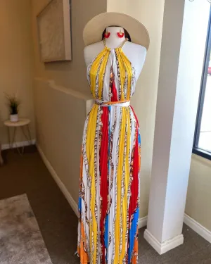 Satin Pleated Long Dress FINAL SALE