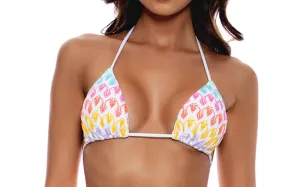 Seamless Triangle-Seamless Ruched Back Tie Side Bikini ::RET