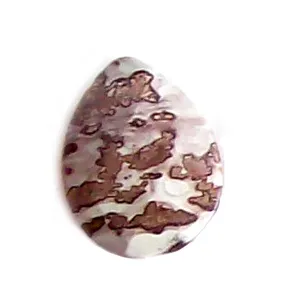 Semi-precious Focal Paintbrush Jasper 40x30mm teardrop pendant bead