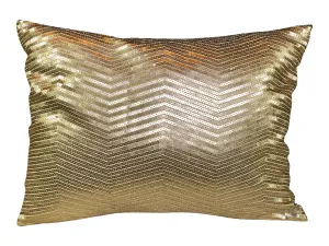SEQUIN PILLOW - GOLD CHEVRON