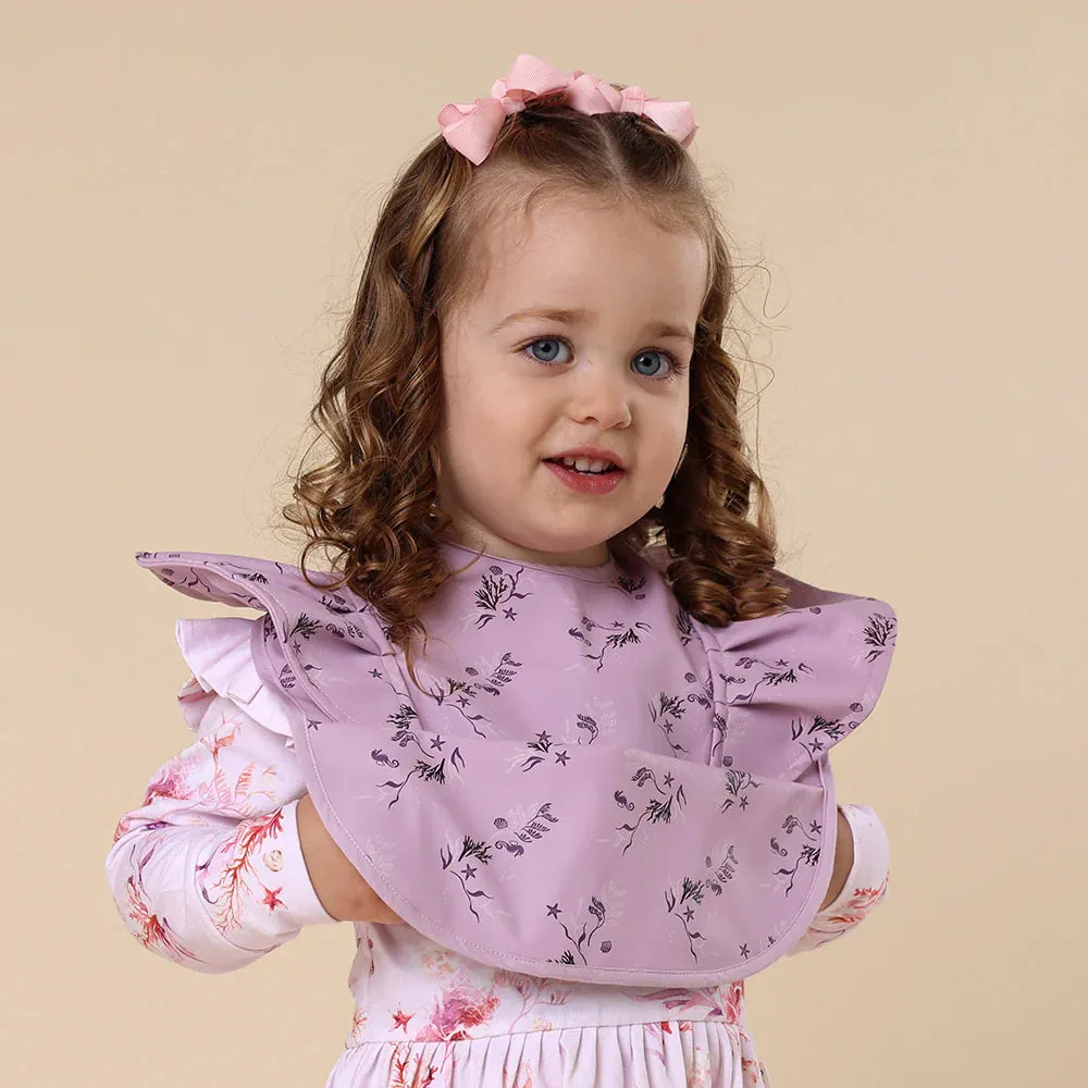 Snuggle Hunny Waterproof Frill Snuggle Bib - Coral
