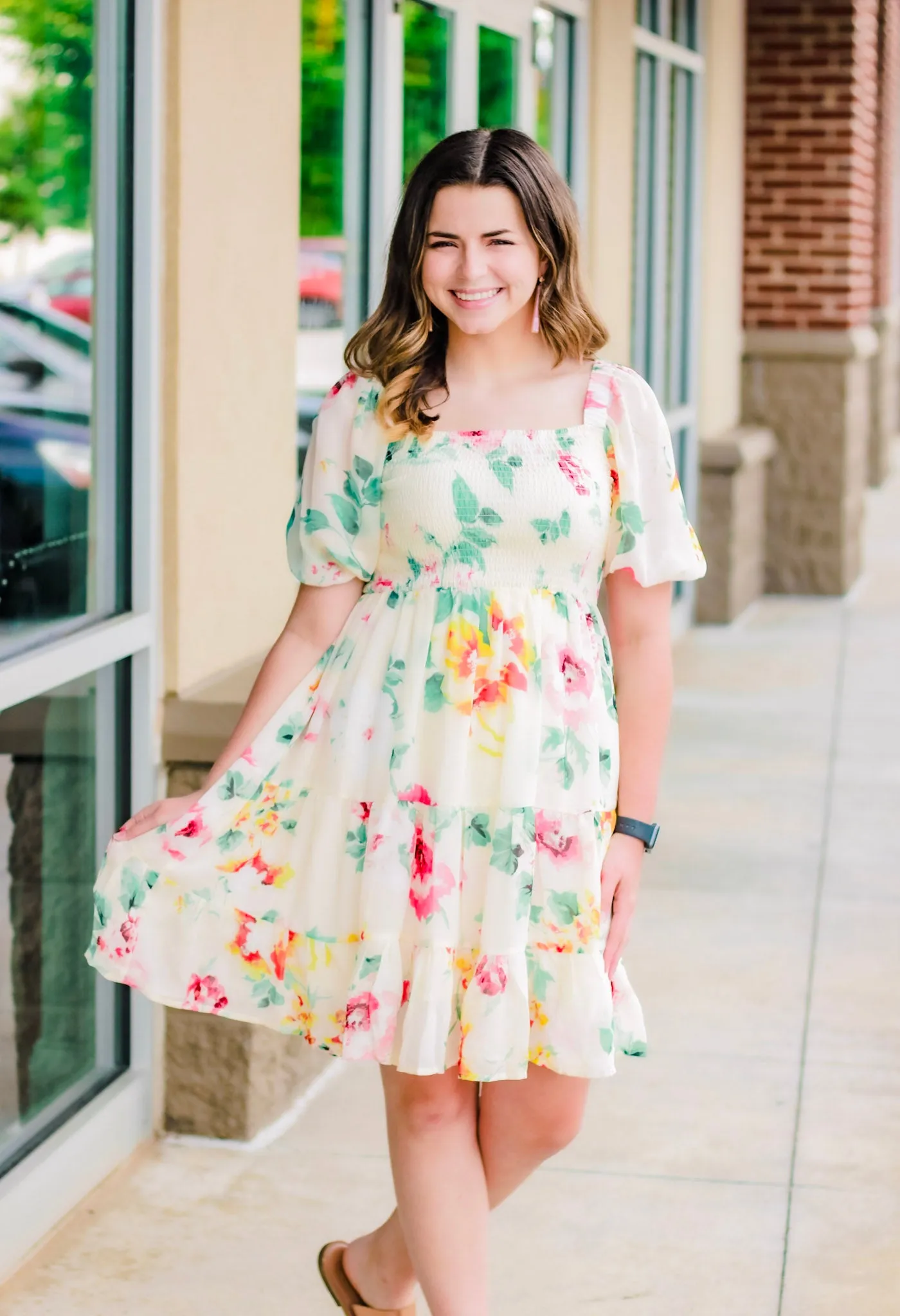 So Fine Floral Smocked Dress