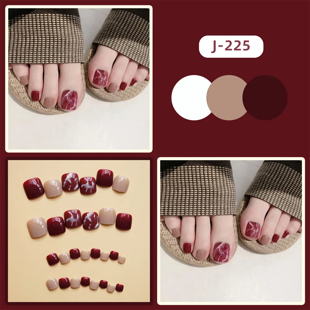 Square Toe Red Marbles