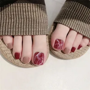 Square Toe Red Marbles