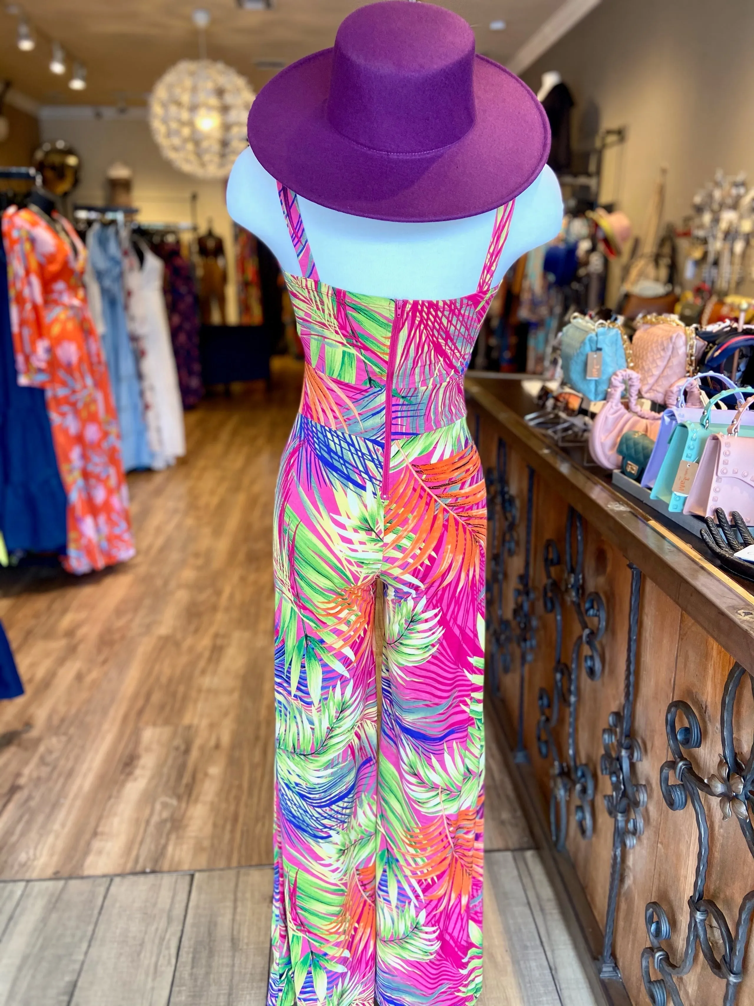 Strap Shoulder Wide Leg Jumpsuit