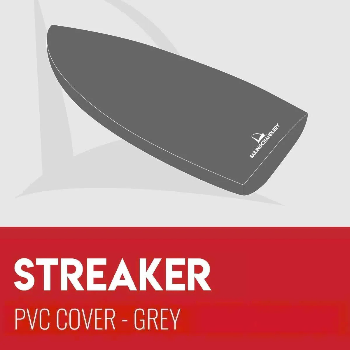 Streaker Boat Cover - Boom Up - PVC Grey