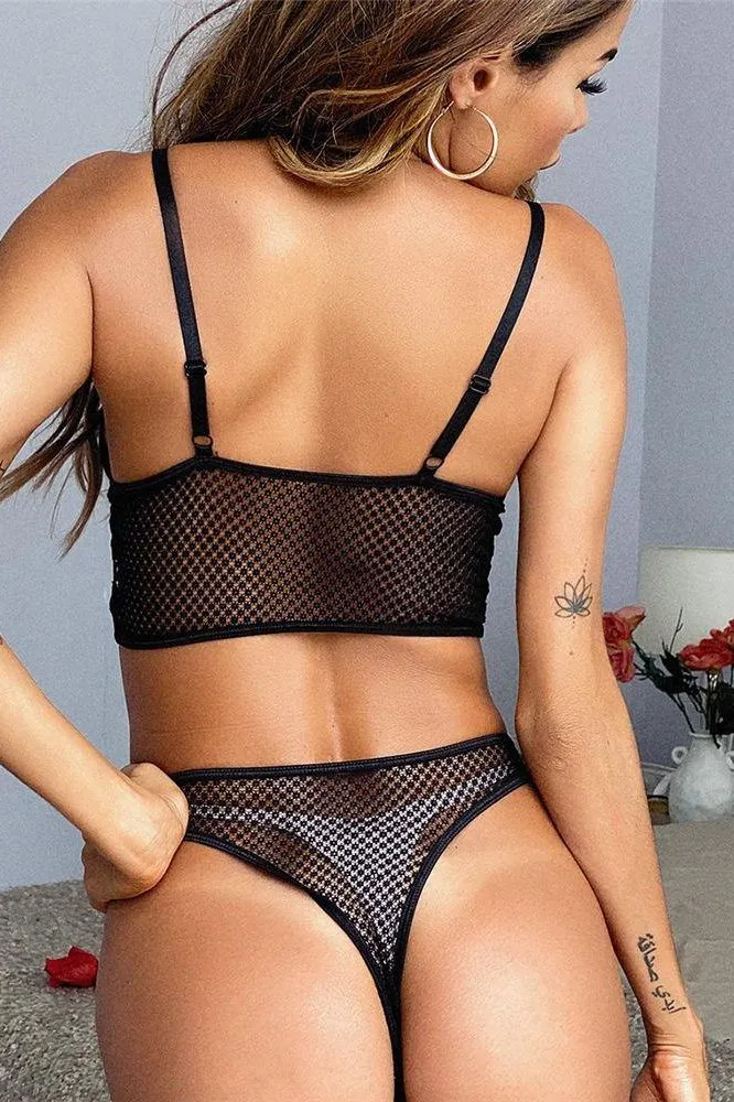 stretchy bralette corset pantie and bra set