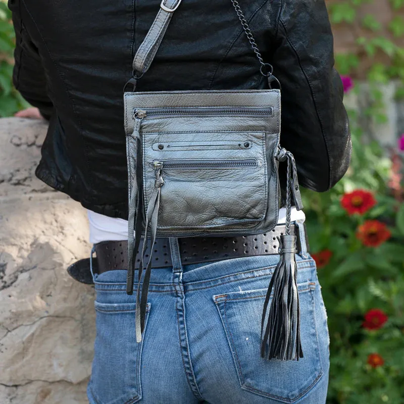 Stretta Leather Crossbody Bag