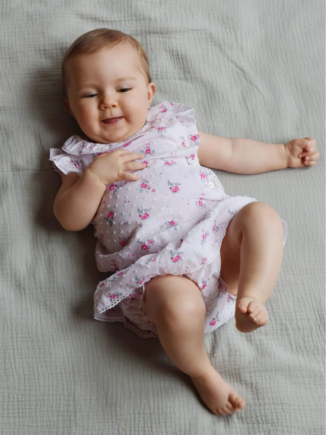 SUZETTE BABY PINK FLOWERS BLOUSE