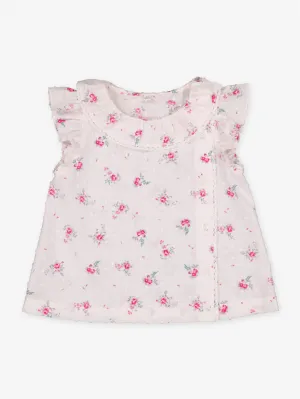 SUZETTE BABY PINK FLOWERS BLOUSE