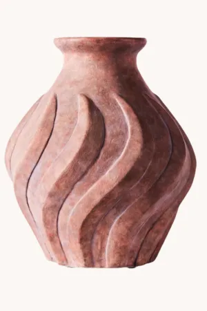 Swirl Vase Brown Small | Dusty Deco
